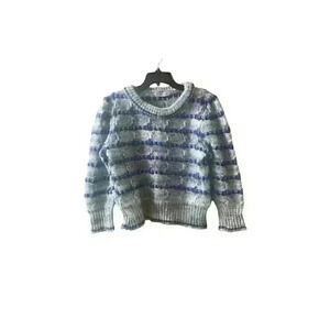 Vintage Marlina di Firenze Sweater Italy Italian Cropped Blue White Size M/L